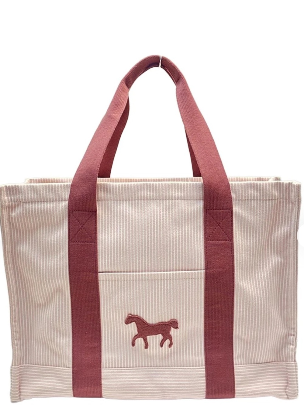 HERMES Cotton Canvas Cavalcolor Nappy Diaper Bag Pink